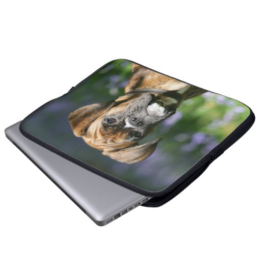 Boxer-HundeHeadshot Laptopschutzhülle (Vorne Knopf)