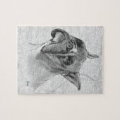 Boxer-Hundekopf Puzzle (Horizontal)