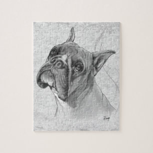 Boxer-Hundekopf Puzzle