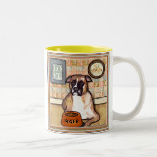 Boxer-HundeLiebe-Kaffee-Tasse Zweifarbige Tasse