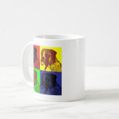 Boxer-HundePop-Kunst-Art Kaffeetasse (Vorderseite Links)