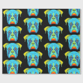 Boxer-HundePop-Kunst-Verpackungs-Papier Geschenkpapier (Flach)