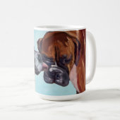Boxer-Hundeporträt-Tasse Kaffeetasse (VorderseiteRechts)
