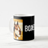 Boxer-Hundeporträt-Tasse Kaffeetasse (Vorderseite Links)