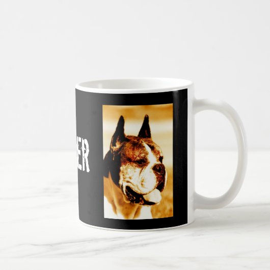 Boxer-Hundeporträt-Tasse Kaffeetasse (Rechts)