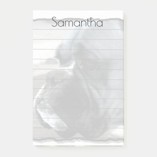 Boxer-Hundepost-itanmerkungsauflage Post-it Klebezettel (Vorderseite)