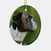 Boxer-Hundeprofil Keramikornament (Rechts)