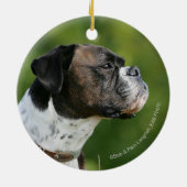 Boxer-Hundeprofil Keramikornament (Hinten)