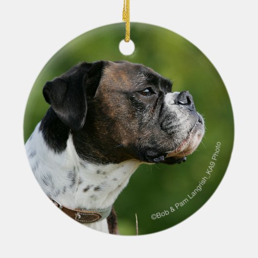 Boxer-Hundeprofil Keramikornament (Hinten)