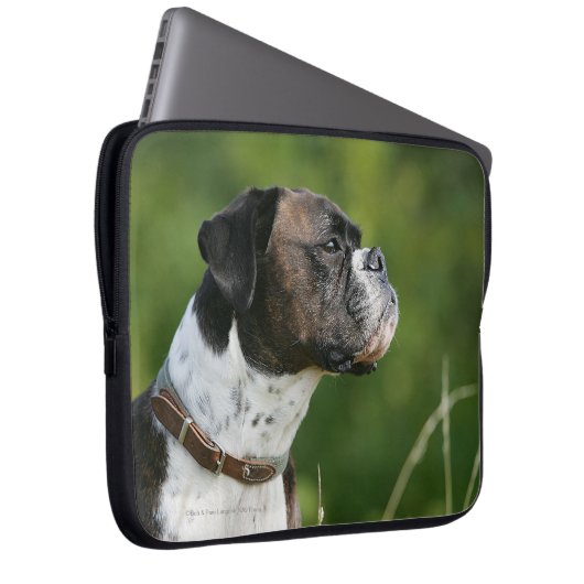 Boxer-Hundeprofil Laptopschutzhülle (Vorne Rechts)