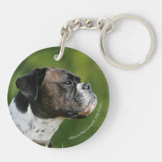 Boxer-Hundeprofil Schlüsselanhänger