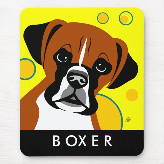 Boxer Hunderasse Mousepad (Vorne)