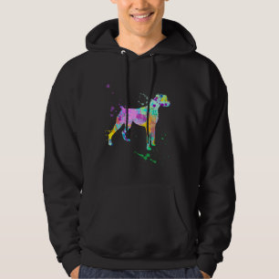 Boxer-Hunderasse Paint Splatter Kunst Haustierlieb Hoodie