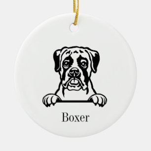 Boxer-Hundeschmuck Keramik Ornament