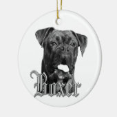 Boxer-Hundeschmuck Keramik Ornament (Links)