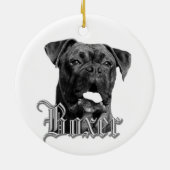 Boxer-Hundeschmuck Keramik Ornament (Hinten)