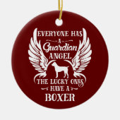 Boxer-Hundeschützer Keramik Ornament (Vorne)