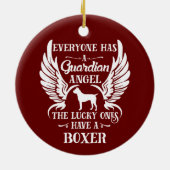 Boxer-Hundeschützer Keramik Ornament (Hinten)