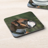 Boxer-Hundeseiten-Profil Getränkeuntersetzer (Linke Seite)