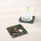 Boxer-Hundeseiten-Profil Getränkeuntersetzer (Rechte Seite)