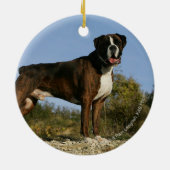 Boxer-Hundeshow-Position Keramik Ornament (Hinten)