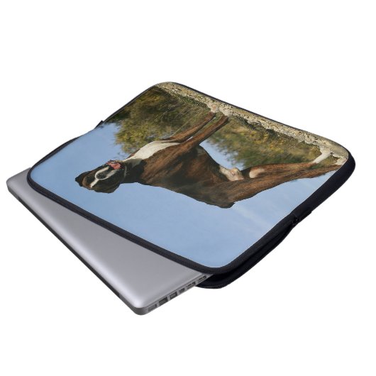 Boxer-Hundeshow-Position Laptopschutzhülle (Vorne Knopf)