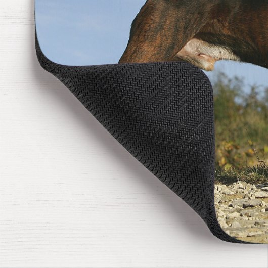 Boxer-Hundeshow-Position Mousepad (Ecke)