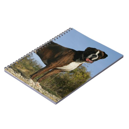 Boxer-Hundeshow-Position Notizblock (Linke Seite)