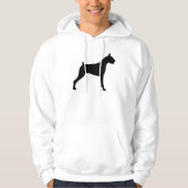 Boxer-HundeSilhouette Hoodie (Vorderseite)