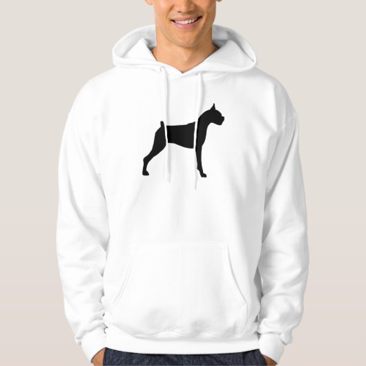 Boxer-HundeSilhouette Hoodie (Vorderseite)