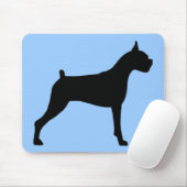 Boxer-HundeSilhouette Mousepad (Mit Mouse)