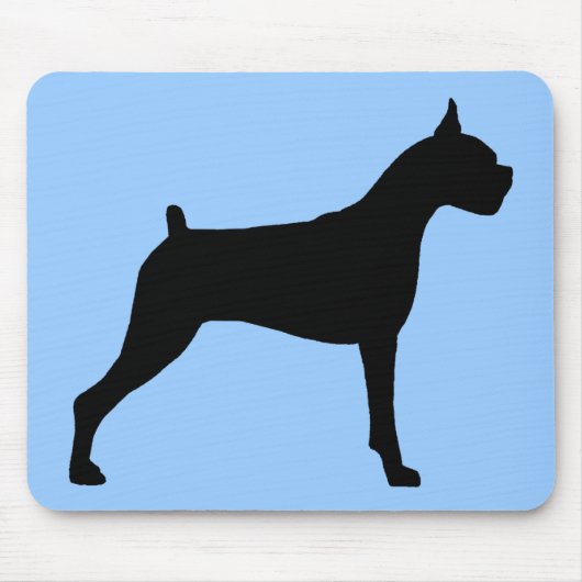 Boxer-HundeSilhouette Mousepad (Vorne)