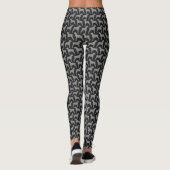 Boxer-HundeSilhouette-Muster Leggings (Rückseite)