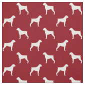 Boxer-HundeSilhouette-Muster - natürliche Ohren Stoff (Muster)