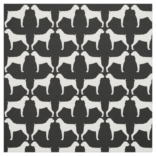 Boxer-HundeSilhouette-Muster Stoff (Muster)