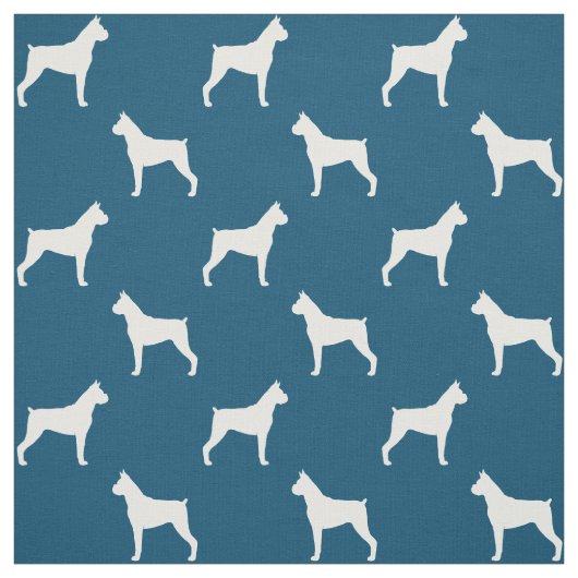 Boxer-HundeSilhouette-Muster Stoff (Muster)