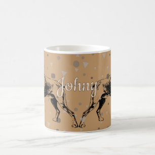 Boxer-Hundetasse – Geometrische Boxer-Illustration Kaffeetasse