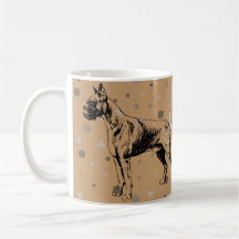 Boxer-Hundetasse – Moderne geometrische Boxer-Illu