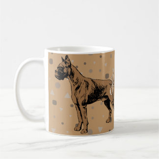 Boxer-Hundetasse – Moderne geometrische Boxer-Illu Kaffeetasse
