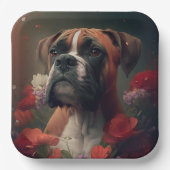 Boxer Hundeteller Pappteller (Vorderseite)