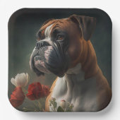 Boxer Hundeteller Pappteller (Vorderseite)