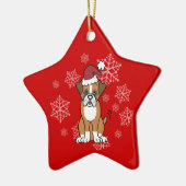 Boxer-Hundeverzierung Keramikornament (Links)