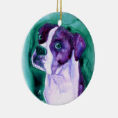 Boxer-Hundeverzierung - "nicht ich " Keramik Ornament (Rechts)