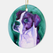 Boxer-Hundeverzierung - "nicht ich " Keramik Ornament (Links)