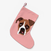 Boxer-HundeweihnachtsStrumpf Kleiner Weihnachtsstrumpf (Vorderansicht (hängend))