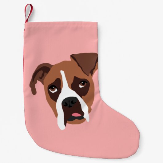 Boxer-HundeweihnachtsStrumpf Kleiner Weihnachtsstrumpf (Vorderseite)