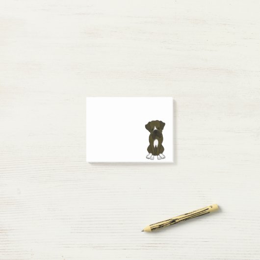 Boxer-Hundewelpe Post-it Klebezettel (Auf Schreibtisch)