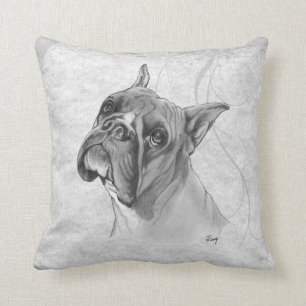 Boxer-Hundezeichnen Kissen