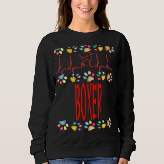 Boxer I Liebe My Boxer Dog Owner Mama Vater Welpe Sweatshirt (Vorderseite)
