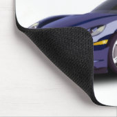 Boxer im blauen sportscar mousepad (Ecke)